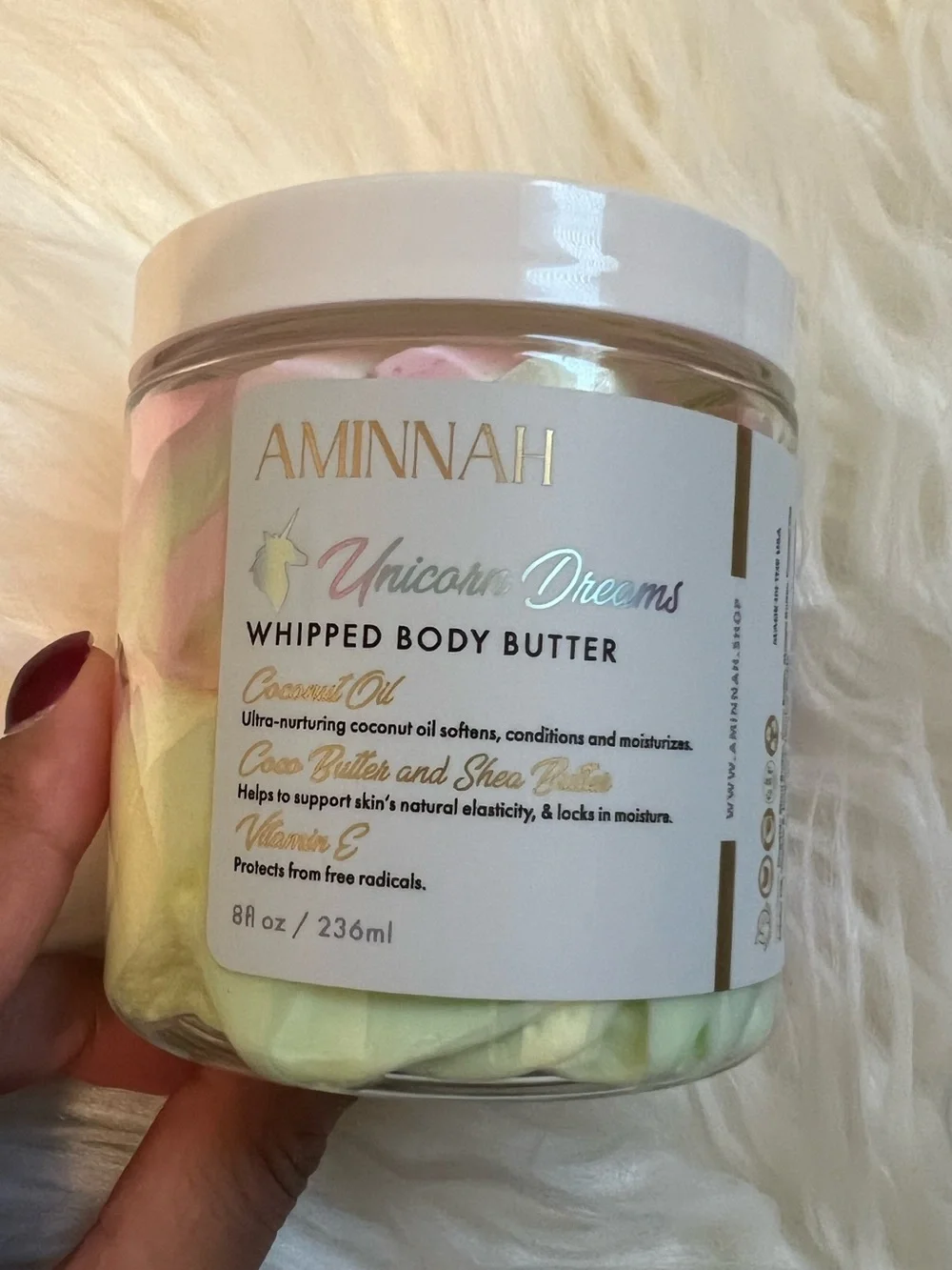 NWT Aminnah Unicorn Dreams Whipped Body Butter retails $38.00 USD